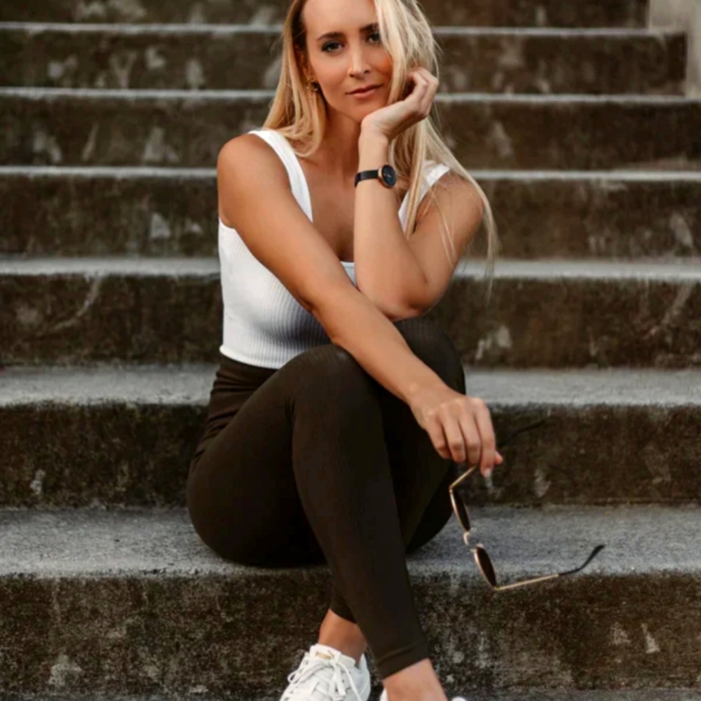 Elietian Ribbed High Waisted Leggings